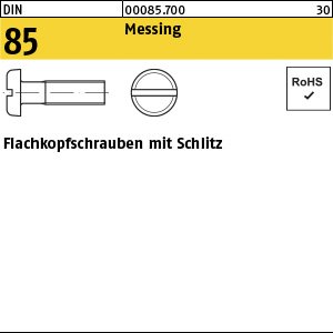 Reyher DIN 85 Messing Flachkopfschrauben mit Schlitz Produktbild img1 L