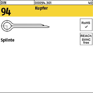 Reyher DIN 94 Kupfer Splinte Produktbild img1 L