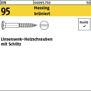 DIN 95 Messing 4,5 x 45 brüniert Ms brün VE=S Produktbild img1 L