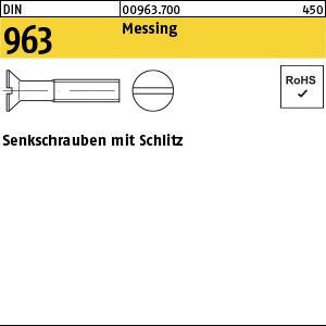 DIN 963 Messing M 3 x 4 Ms VE=S Produktbild img1 L