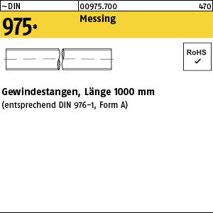 ~DIN 975 Messing Gewindestangen, Länge 1000 mm Produktbild img1 L
