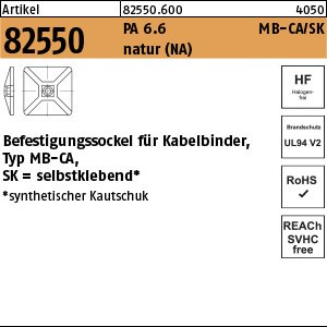 Reyher ART 82550 PA 6.6 B = max. 5,4 Bef.-Sockel, natur,SK MB4CA(S) VE=S Produktbild img1 L