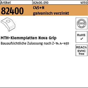 Reyher Artikel 82400 C45+N galvanisch verzinkt MTH-Klemmplatten Nova Grip Produktbild img1 L