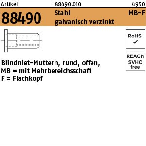 ART 88490 Mehrbereichsblindnietmu. Stahl FLAKO M 4 / 0,5 - 6,0 gal Zn VE=S Produktbild img1 L