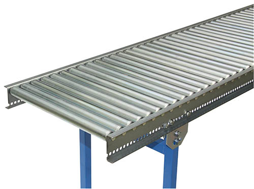 Klein-Rollenbahn mit Tragrollen aus Stahlrohr,
Bahnbreit in mm: 500,
Abstand der Rollen in mm: 25,
Gerade 3m, Produktbild img1 L