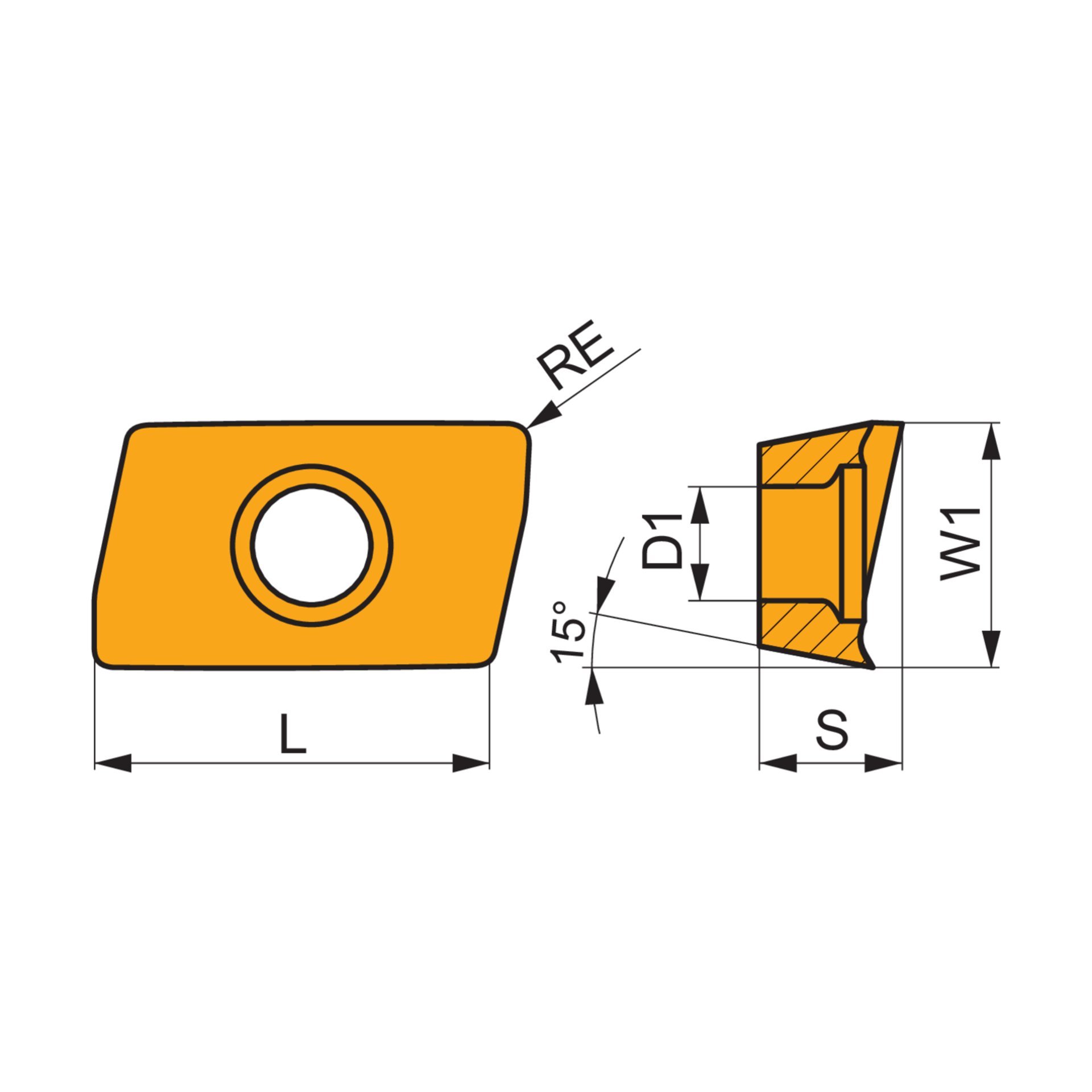 Dormer Pramet Fräswendeschneidplatte - Eckfräsen ADEX 16-FA Produktbild img2 L