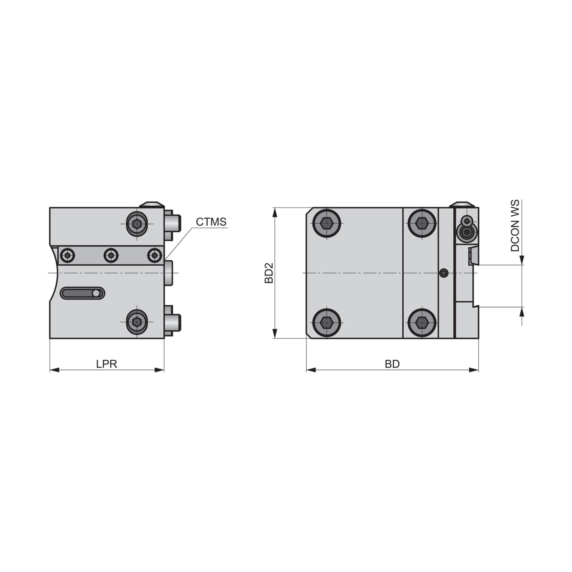 Dormer Pramet HAAS BMT 65 - Abstechhalter Vorkopf BMT.65-AR.32.077 Produktbild img2 L