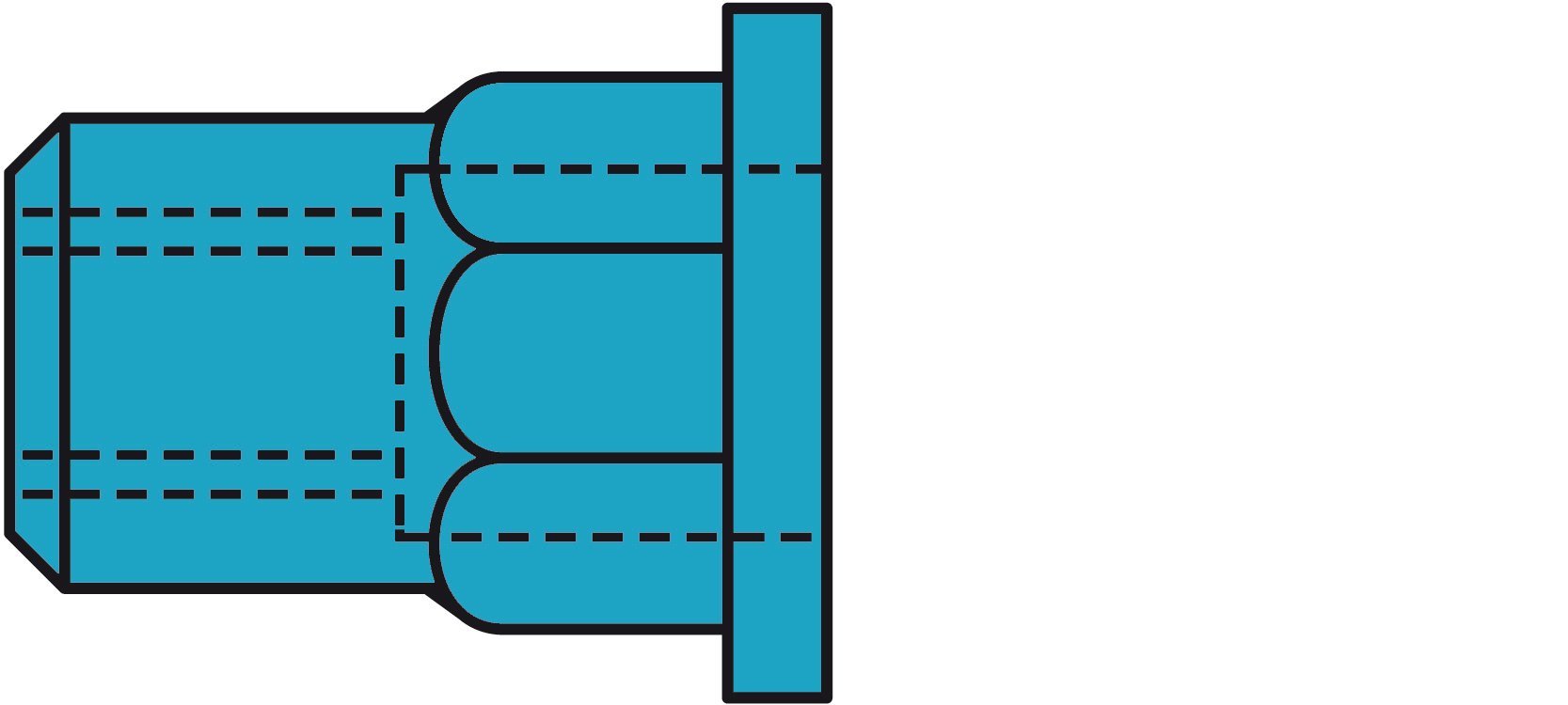 Blindnietmuttern Teilsechskant A2-Edelstahl Flachrundkopf M 8 x 11 x 17 Produktbild img10 L