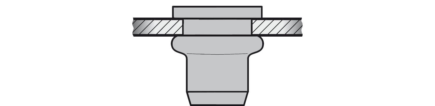 Gesipa Blindnietmuttern Alu Flachrundkopf M 4 x 6 x 13,0 Mini-Pack Produktbild img7 L