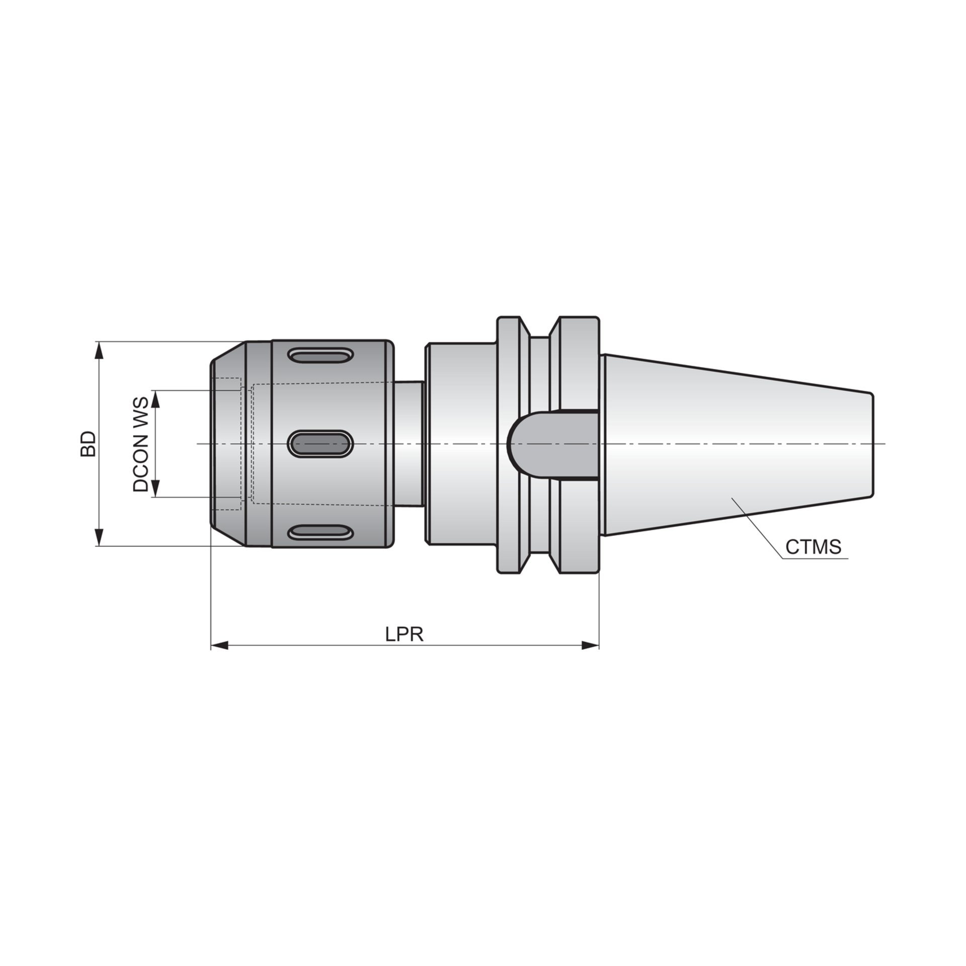 Dormer Pramet MAS BT - Spannzangenfutter HKS BT.40ADB-CC.HKS20.090 Produktbild img2 L