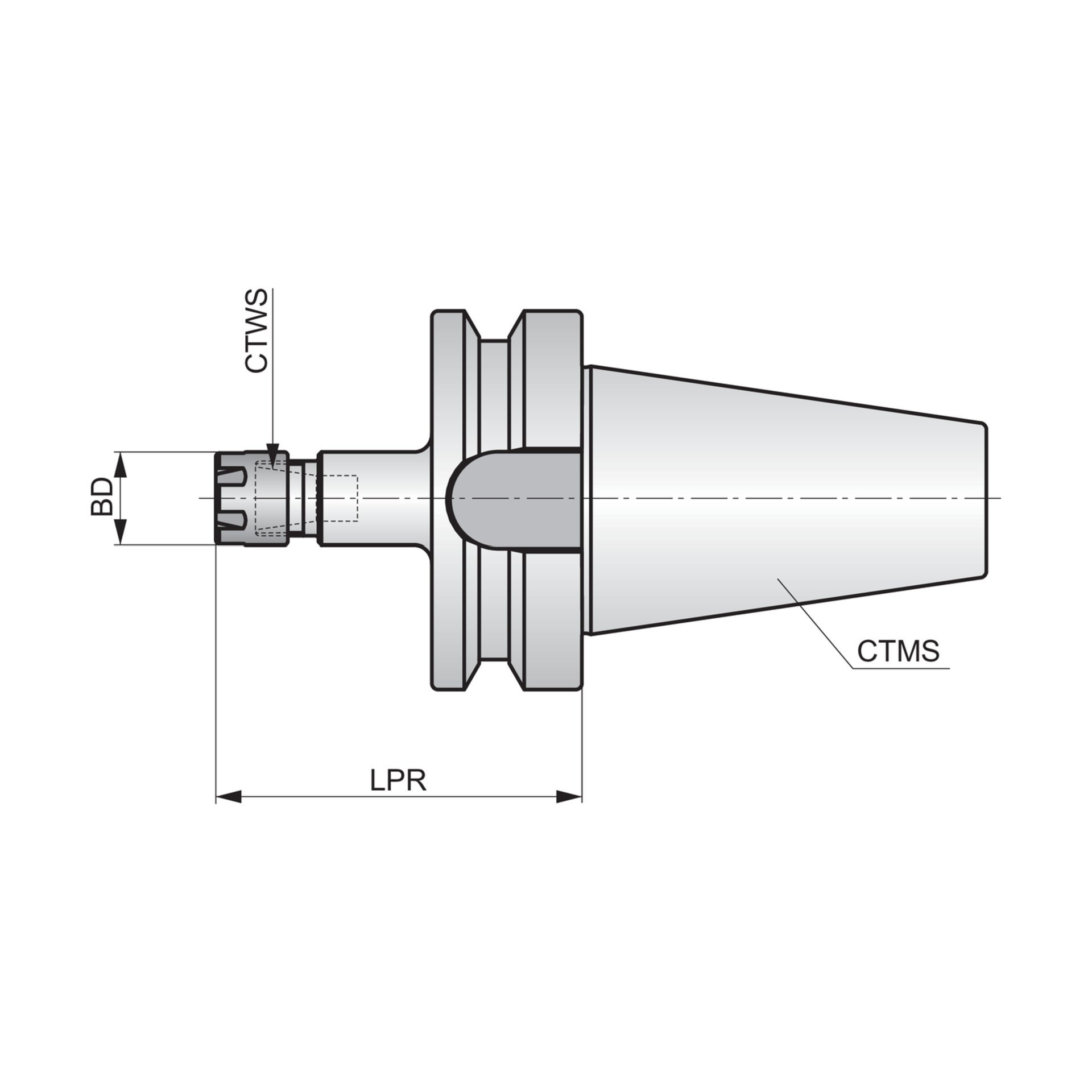 Dormer Pramet MAS BT- Mini-Spannzangenfutter BT-CCM-ER Produktbild img2 L