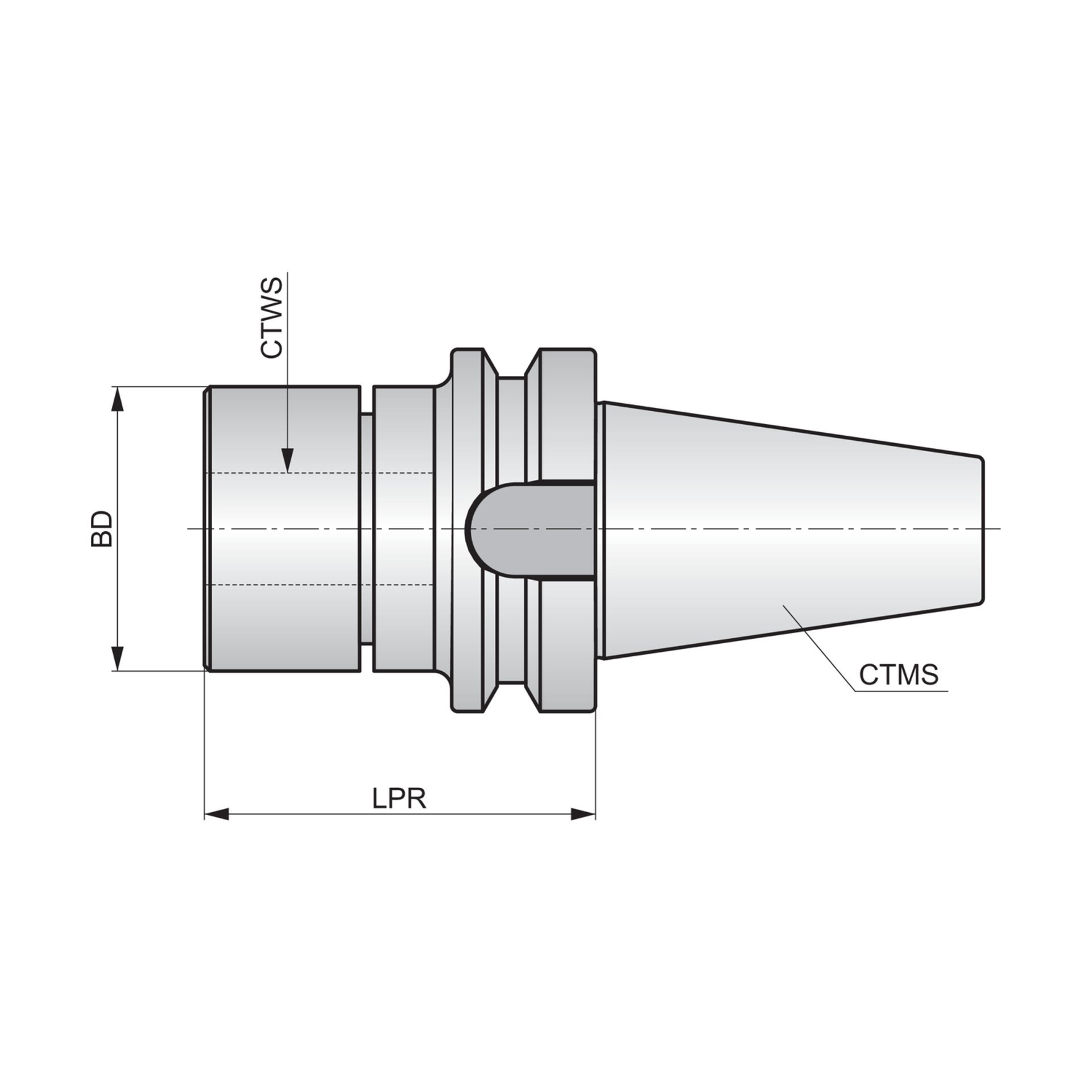 Dormer Pramet MAS BT - Präzisions-Spannzangenfutter BT-CCP-ER Produktbild img2 L
