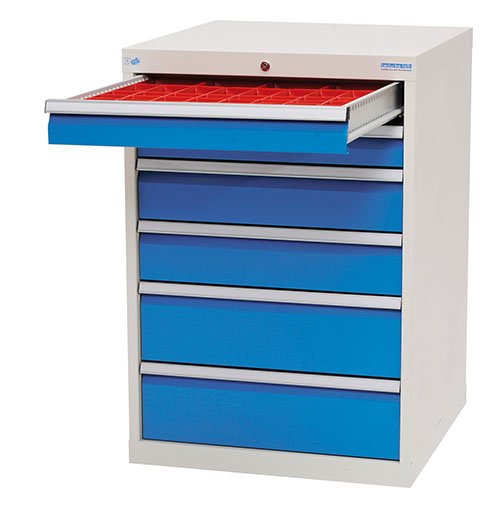 Kleinteilekästen Set 48-teilig, R 48-24, Schubladennutzmaß 1200 x 600 mm, Blendenhöhen 100 / 125 mm Maße in mm (BxTxH): 1200 x 600 x 65 Produktbild img2 L