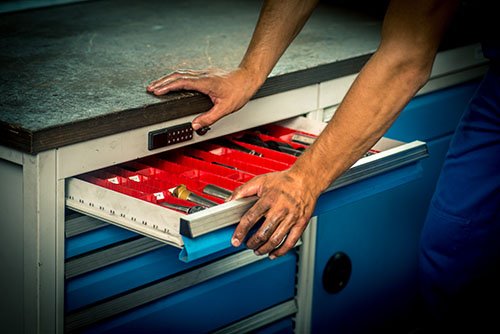 Muldenplatten Set 32-teilig, R 24-12, Schubladennutzmaß 600 x 300 mm, Blendenhöhe 50 mm, Maße in mm (BxTxH): 600 x 300 x 30 Produktbild img2 L