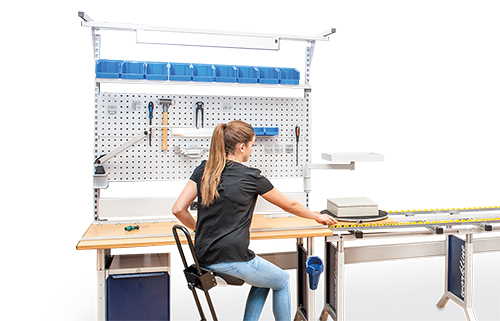 Arbeitsplatte Buche Multiplex inkl. Kugelleiste workline Produktbild img2 L