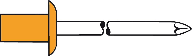 CAP-Blindniete Kupfer/Stahl Flachrundkopf 3,2 x 7,5 Produktbild img10 L