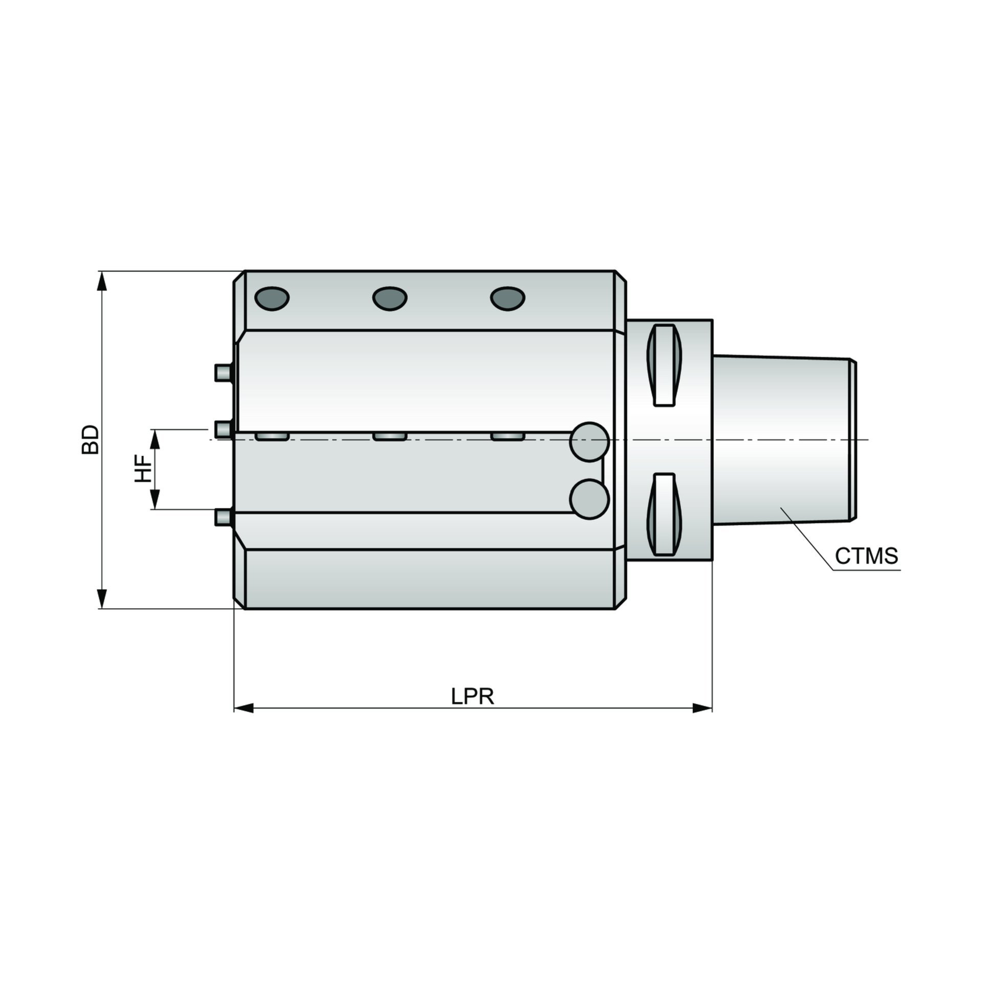 Dormer Pramet Vierkant-Mehrfach-Aufnahme C-ASH(RL)3 Produktbild img2 L