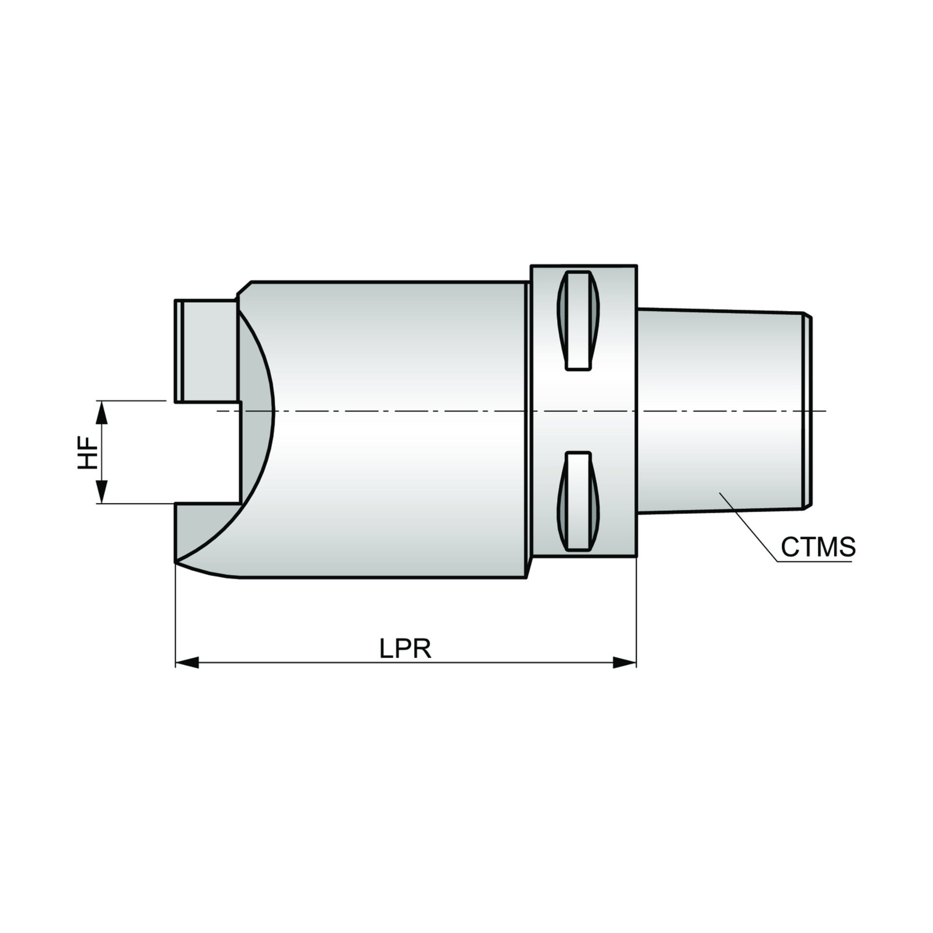 Dormer Pramet Mehrfach-Aufnahme für Vierkant-Werkzeughalter C-ASH(RL)45 Produktbild img2 L