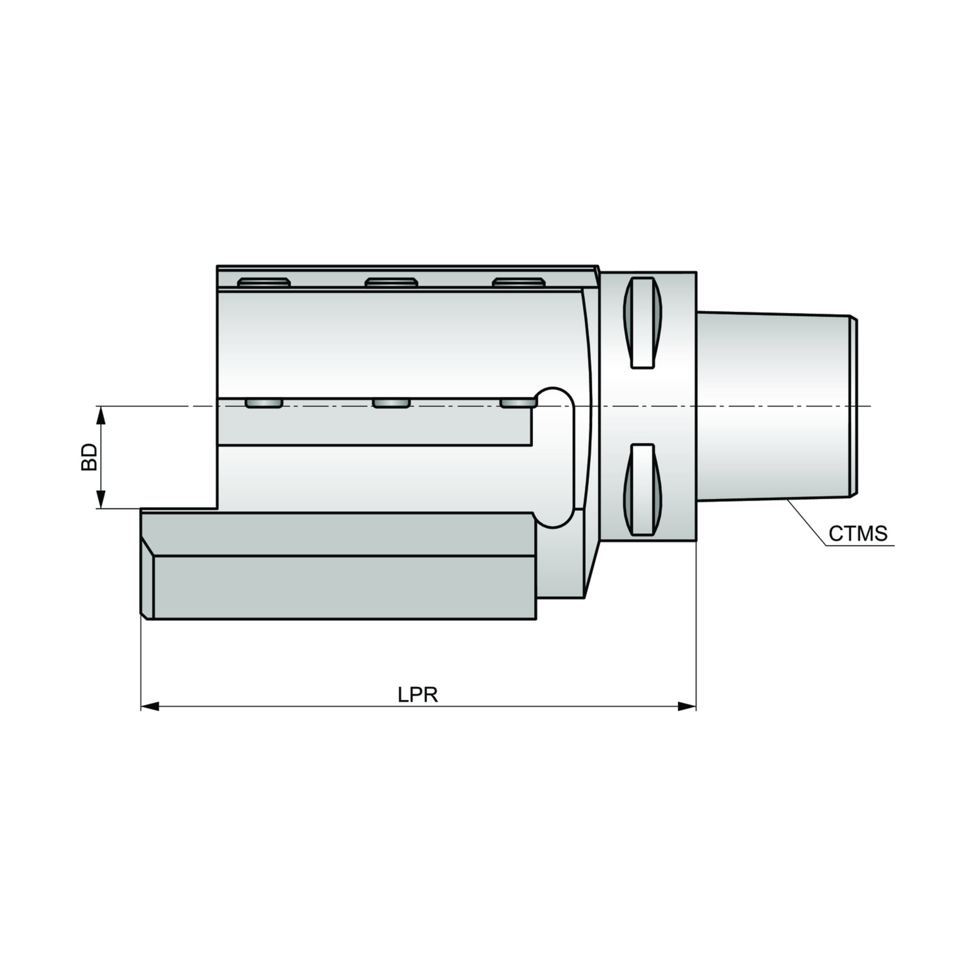 Axialer Halter für Vierkant-Werkzeughalter C5-ASHR.20.098 Produktbild img2 L