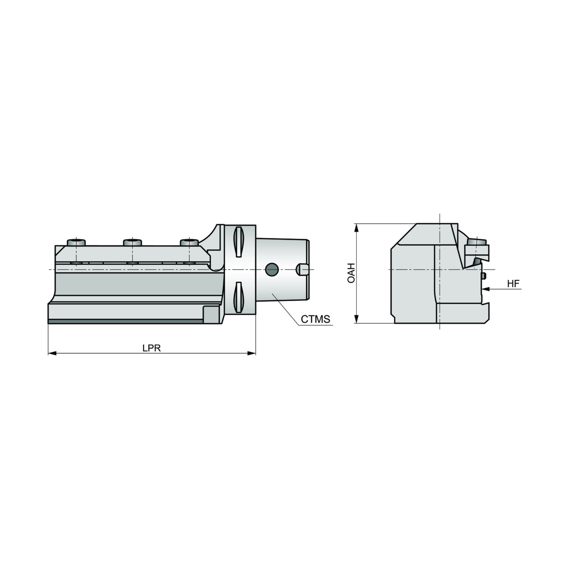Dormer Pramet Axialer Stechhalter für Schwerter C-A(RL) Produktbild img2 L