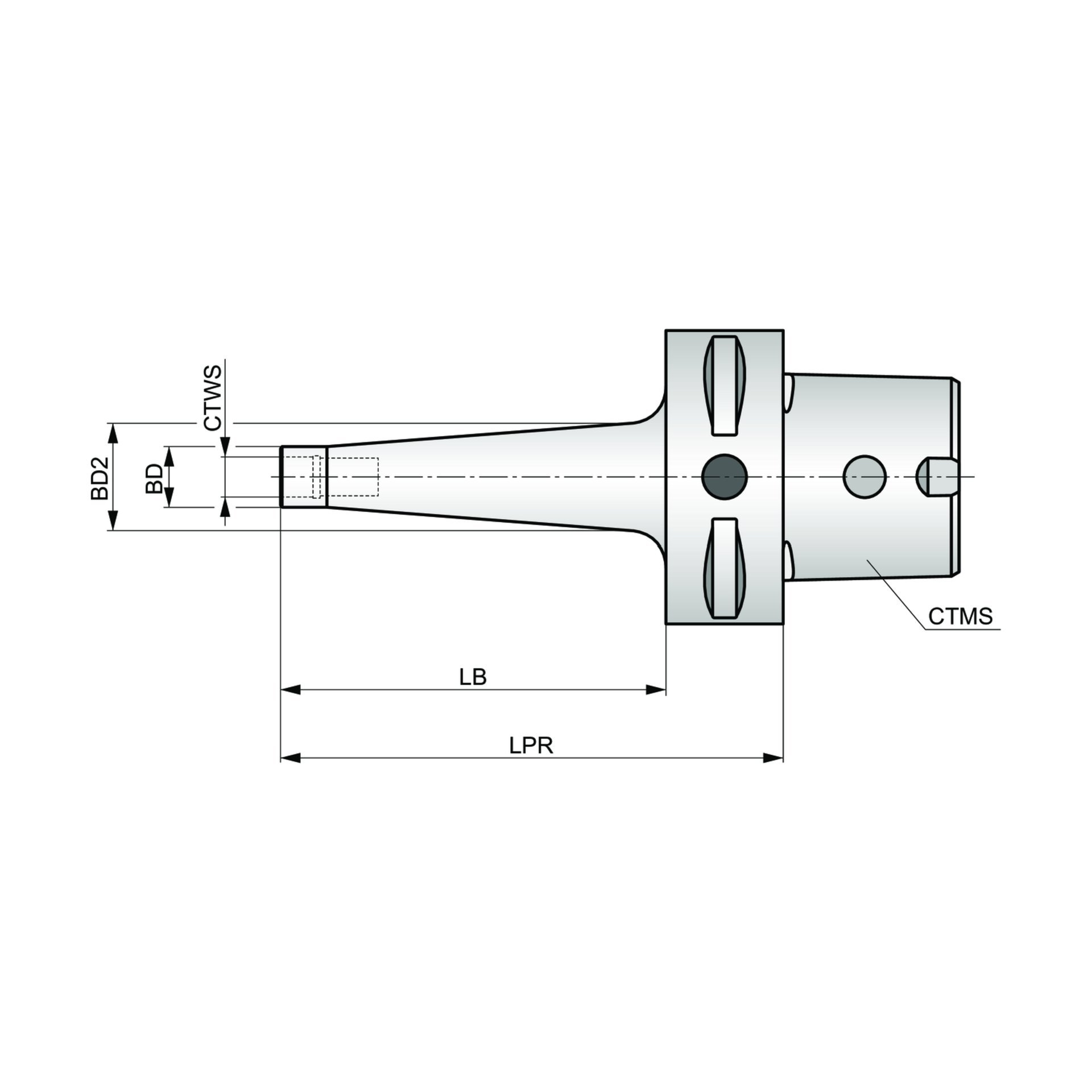 Dormer Pramet Fräseraufnahmen für Einschraubfräser (Wechselkopf) C-IHA Produktbild img2 L