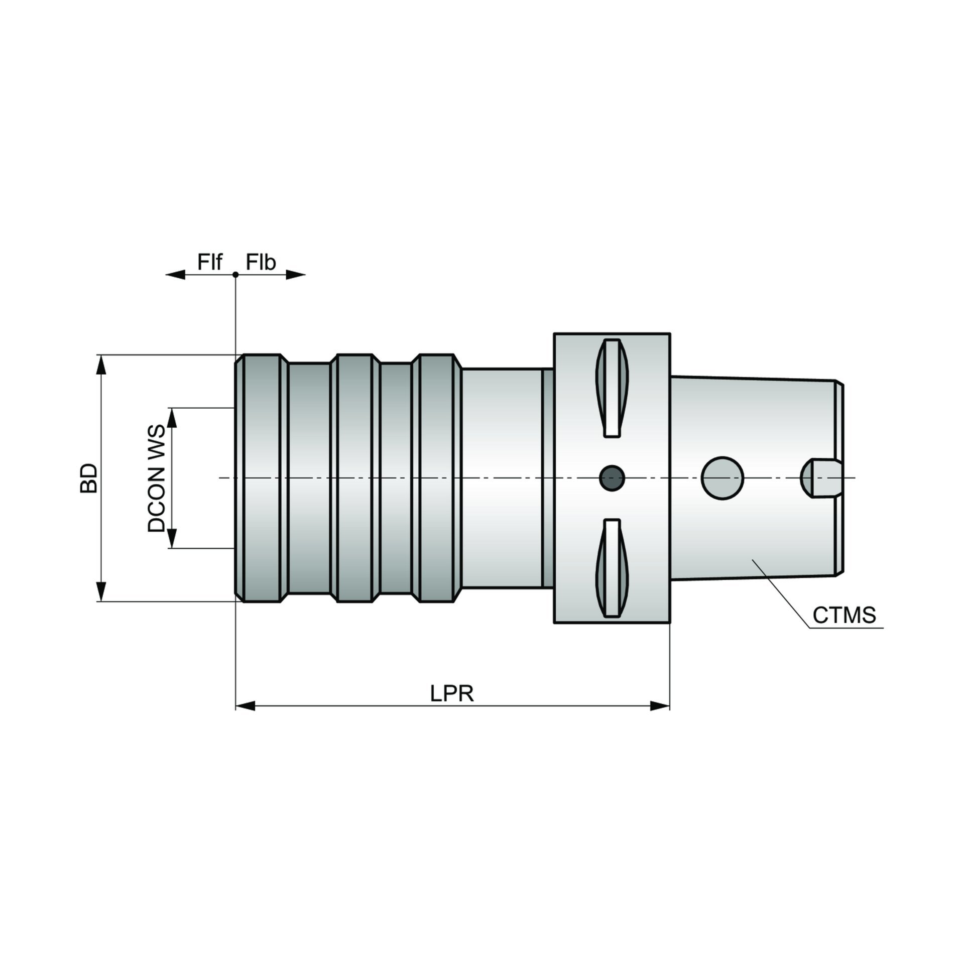 Dormer Pramet Gewindeschneid-Schnellwechselfutter mit Längenausgleich C-QTCC Produktbild img2 L
