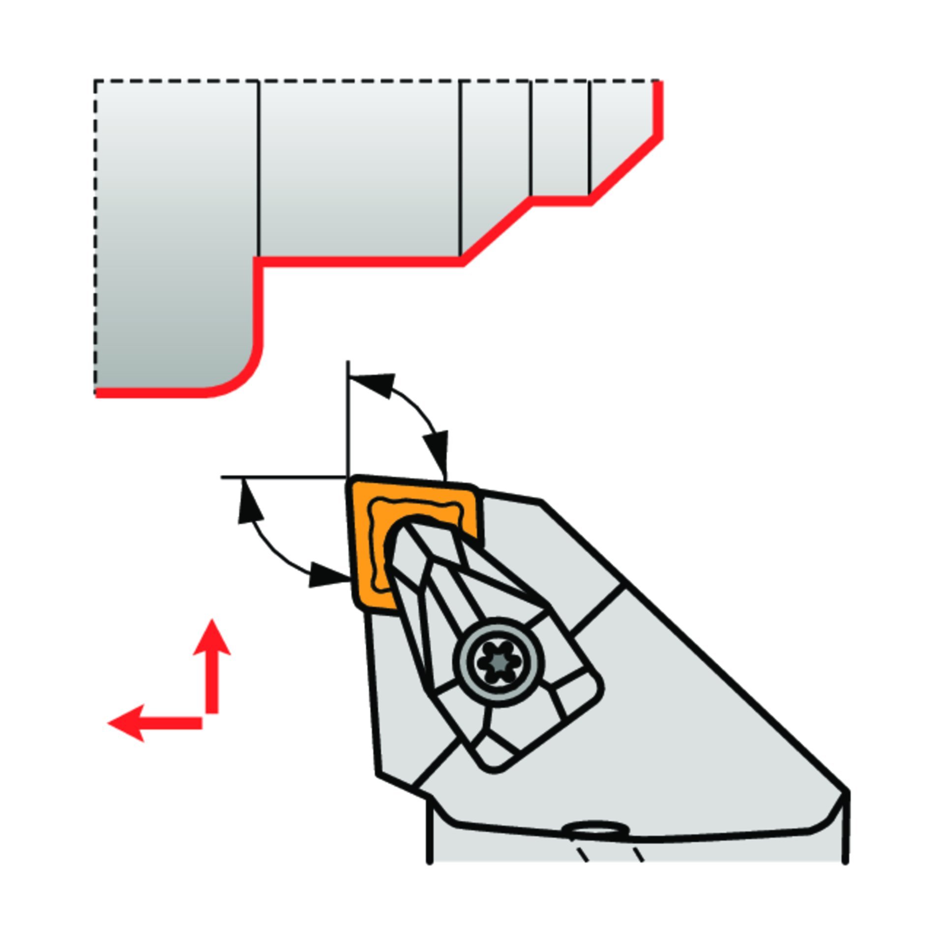 Dormer Pramet Klemmhalter mit Polygonkupplung ISO D - Extern C.-DCLN(RL) EXT Produktbild img2 L