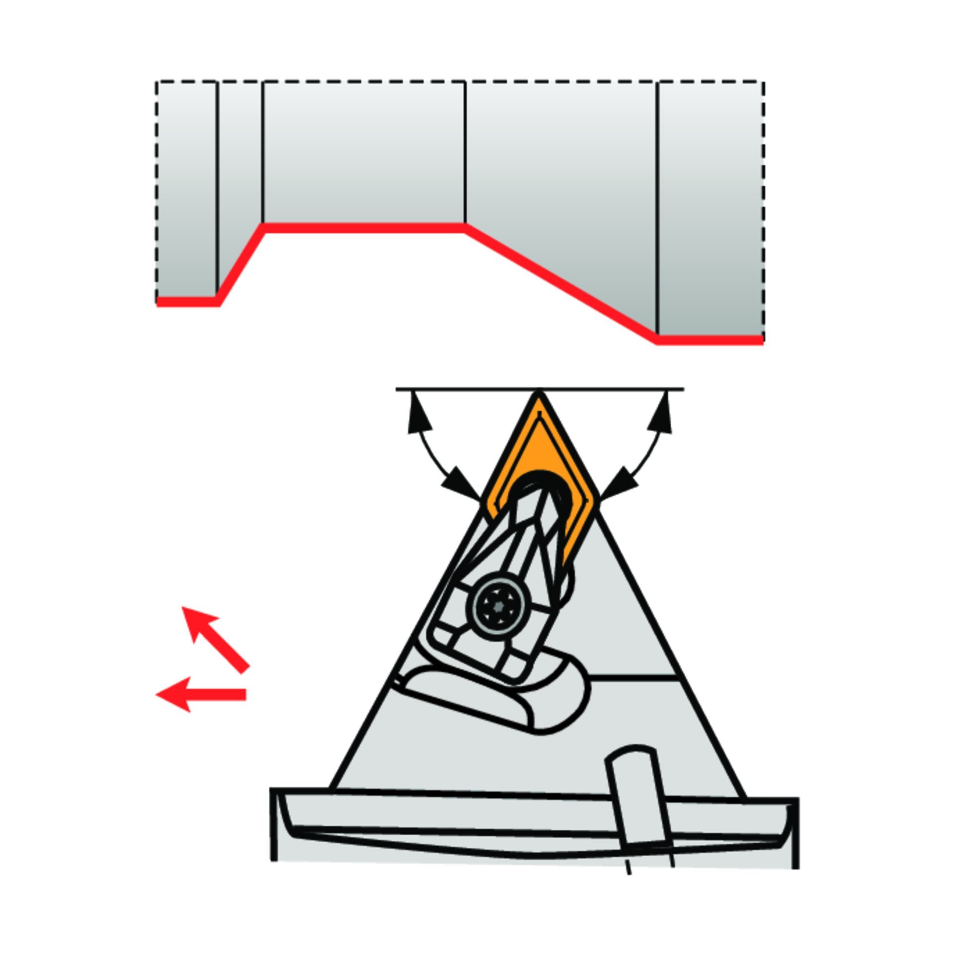 Dormer Pramet Klemmhalter mit Polygonkupplung ISO D - Extern C.-DDNNN EXT Produktbild img2 L