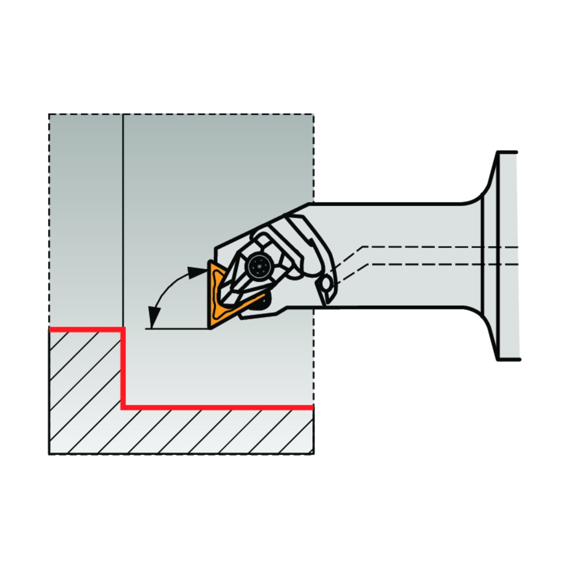 Dormer Pramet Klemmhalter mit Polygonkupplung ISO D - Intern C4-DTFNR-17090-16 Produktbild img2 L