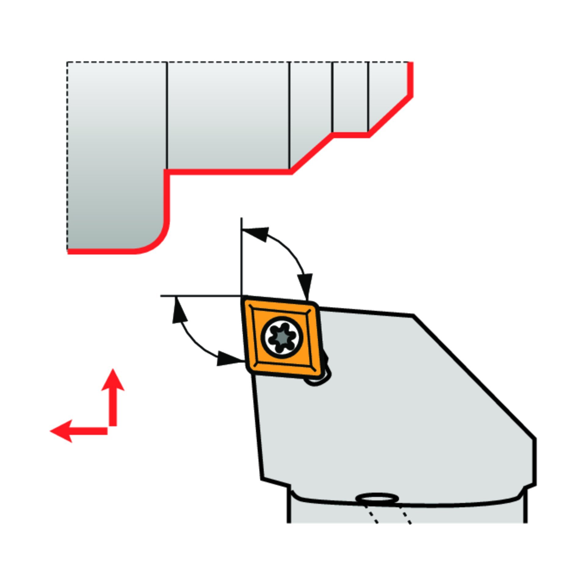 Dormer Pramet Klemmhalter mit Polygonkupplung ISO S - Extern C.-SCLC(RL) EXT Produktbild img2 L
