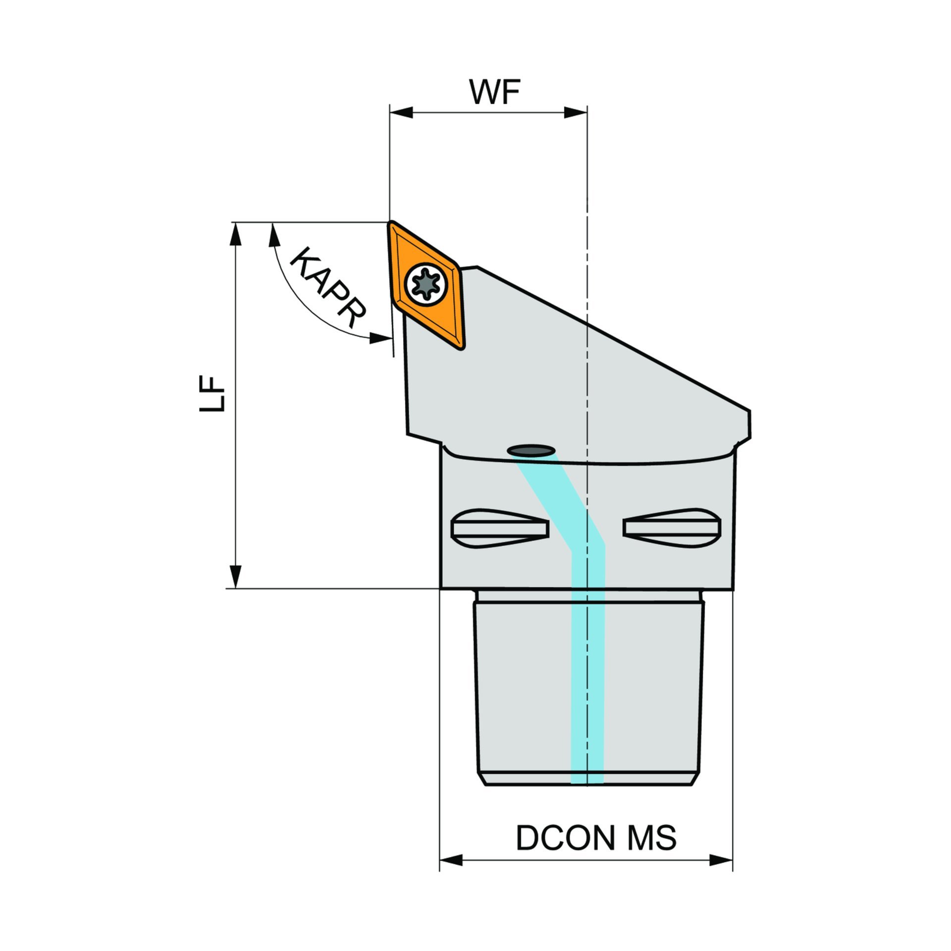 Dormer Pramet Klemmhalter mit Polygonkupplung ISO S - Extern C.-SDJC(RL) EXT Produktbild img4 L