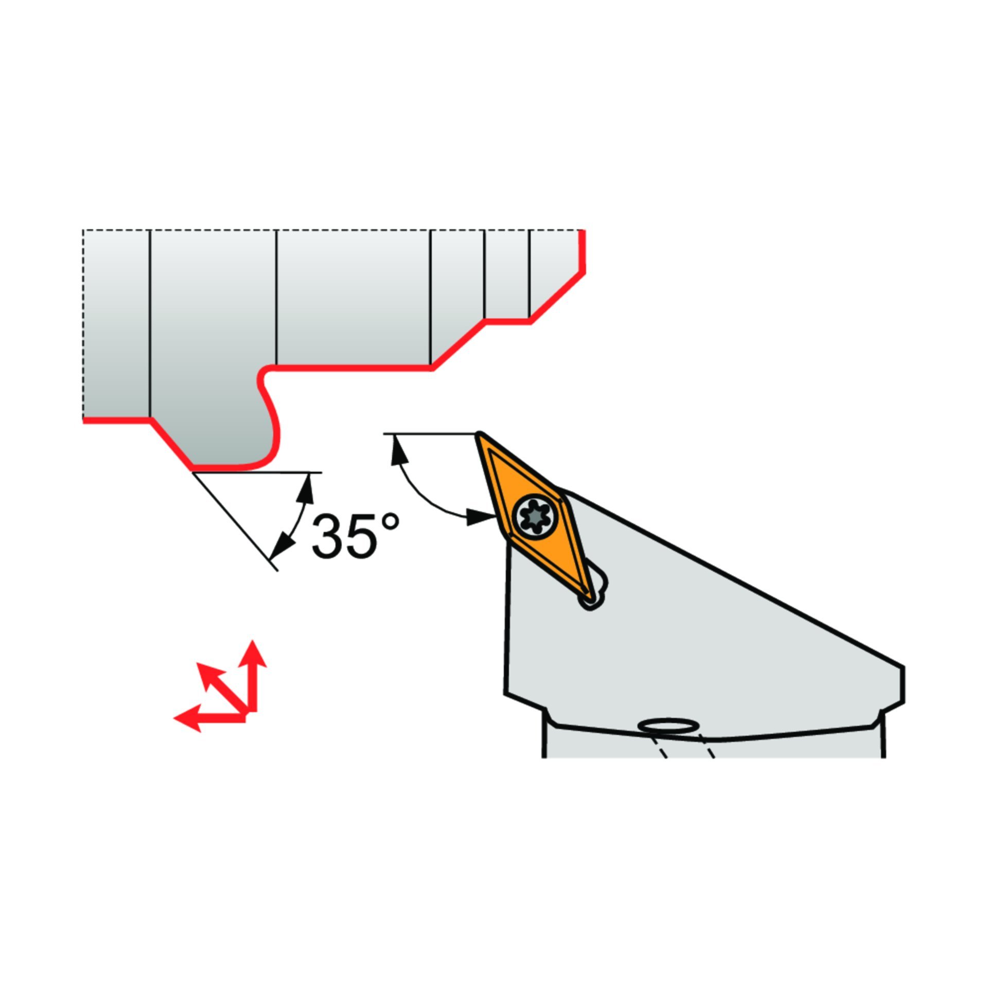 Dormer Pramet Klemmhalter mit Polygonkupplung ISO S - Extern C.-SVHB(RL) EXT Produktbild img2 L