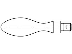Reyher DIN 98 Stahl Form E Drehbare Ballengriffe mit Gewindezapfen, mit Innensechskant Produktbild img2 L