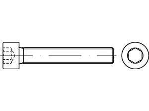 ISO 4762 8.8 M 10 x 60 galv. verzinkt mit Gew. bis Kopf gal Zn VE=S Produktbild img2 L
