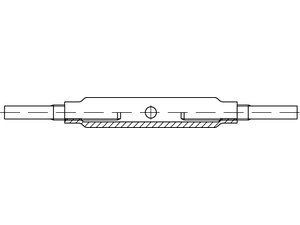 Reyher DIN 1478 Stahl SP-AE galvanisch verzinkt Spannschlösser aus Stahlrohr, geschlossene Form, mit 2 Anschweißenden Produktbild img2 L