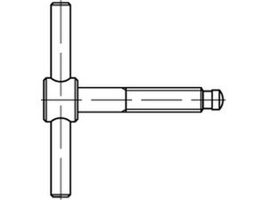 Reyher DIN 6304 5.8 Form E brüniert Knebelschrauben mit festem Knebel, ohne Druckstück Produktbild img2 L