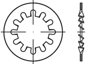 DIN 6797 Federstahl I 8,4 galv. verzinkt gal Zn VE=S Produktbild img2 L