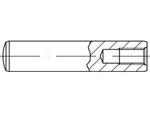 Reyher DIN 7979 Stahl Form D/m 6 Zylinderstifte mit Innengewinde, gehärtet, Toleranzfeld m6 Produktbild img2 L