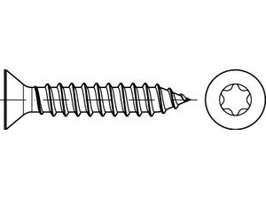 Reyher ~DIN 7982 Stahl Form C-ISR galvanisch verzinkt Senk-Blechschrauben mit Spitze, Innensechsrund Produktbild img2 L