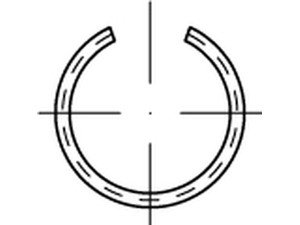 DIN 7993 Federstahl Form B Runddraht-Sprengringe für Bohrungen Produktbild img2 L