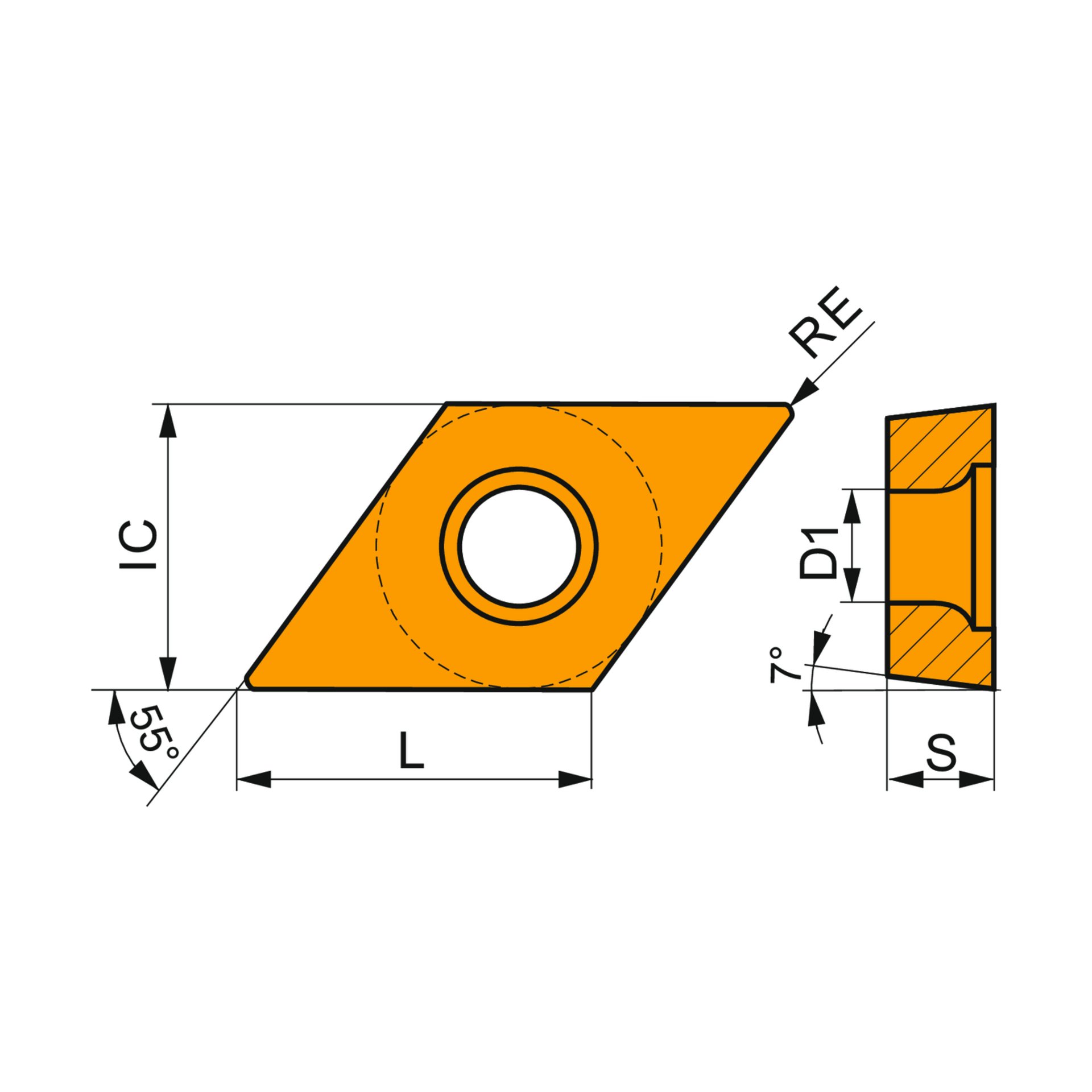 Drehwendeschneidplatte - Positiv DCMT 11T308E-FM:T9415 Produktbild img2 L