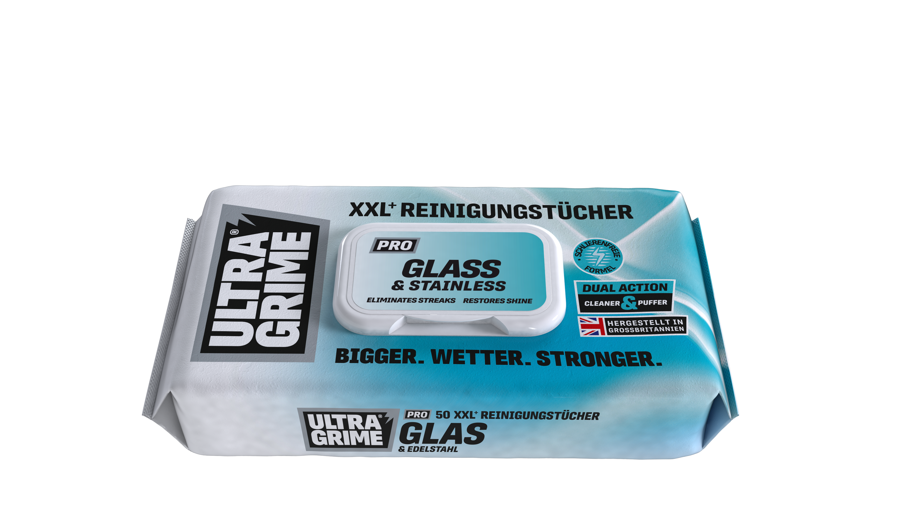 UltraGrime Pro Glas & Edelstahl Reinigungstücher Produktbild img1 L