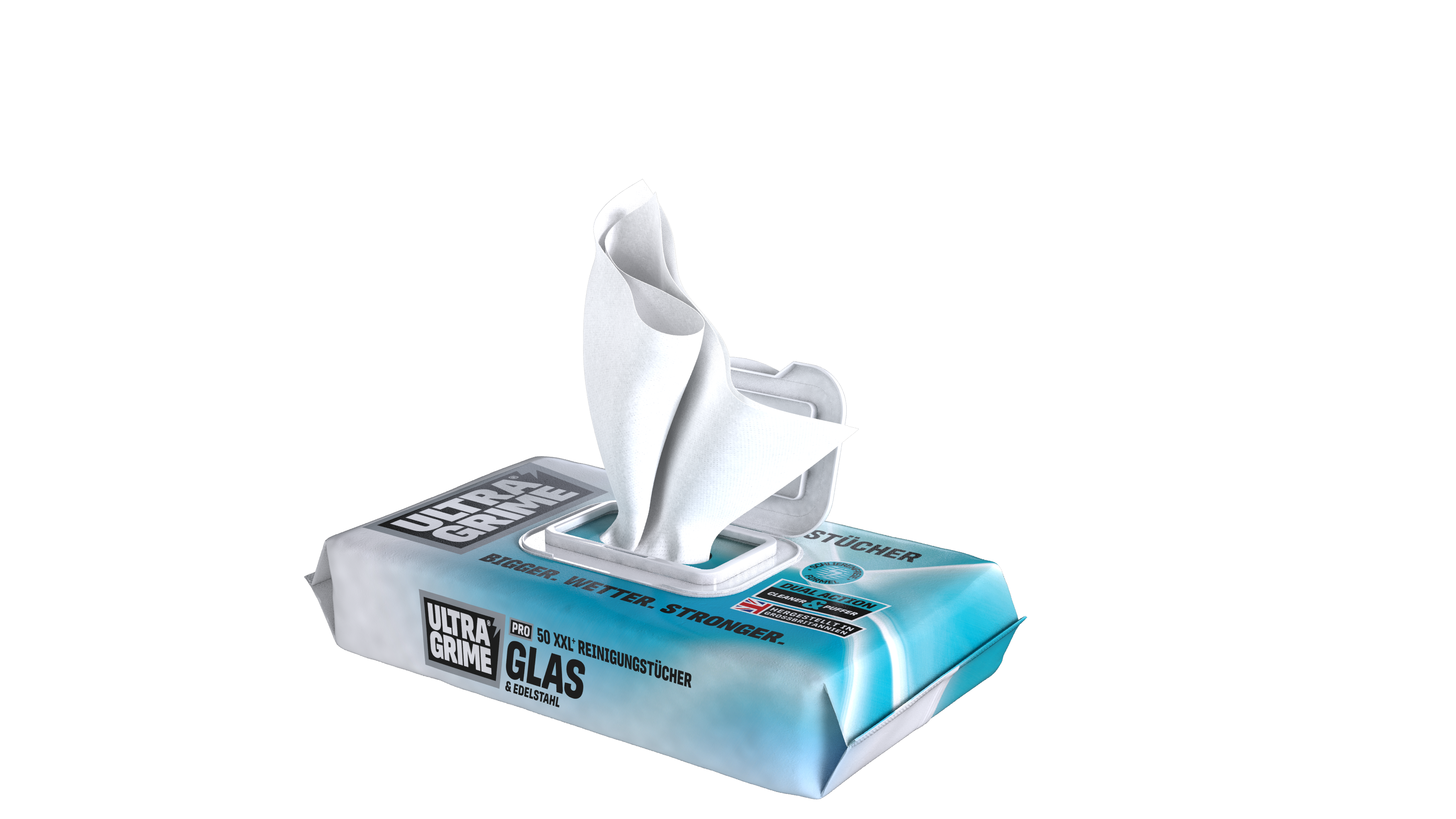 UltraGrime Pro Glas & Edelstahl Reinigungstücher Produktbild img2 L