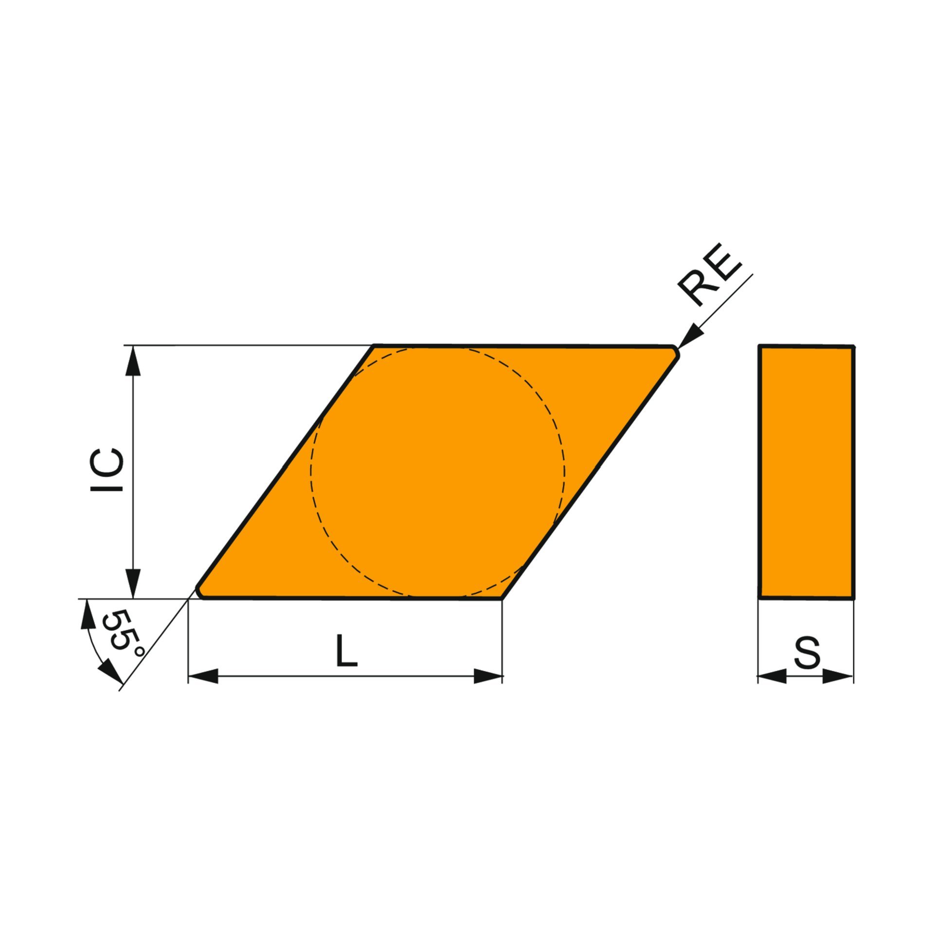 Dormer Pramet Drehwendeschneidplatte - Keramik - Negativ DNGN 150408 T01020:TC100 Produktbild img2 L