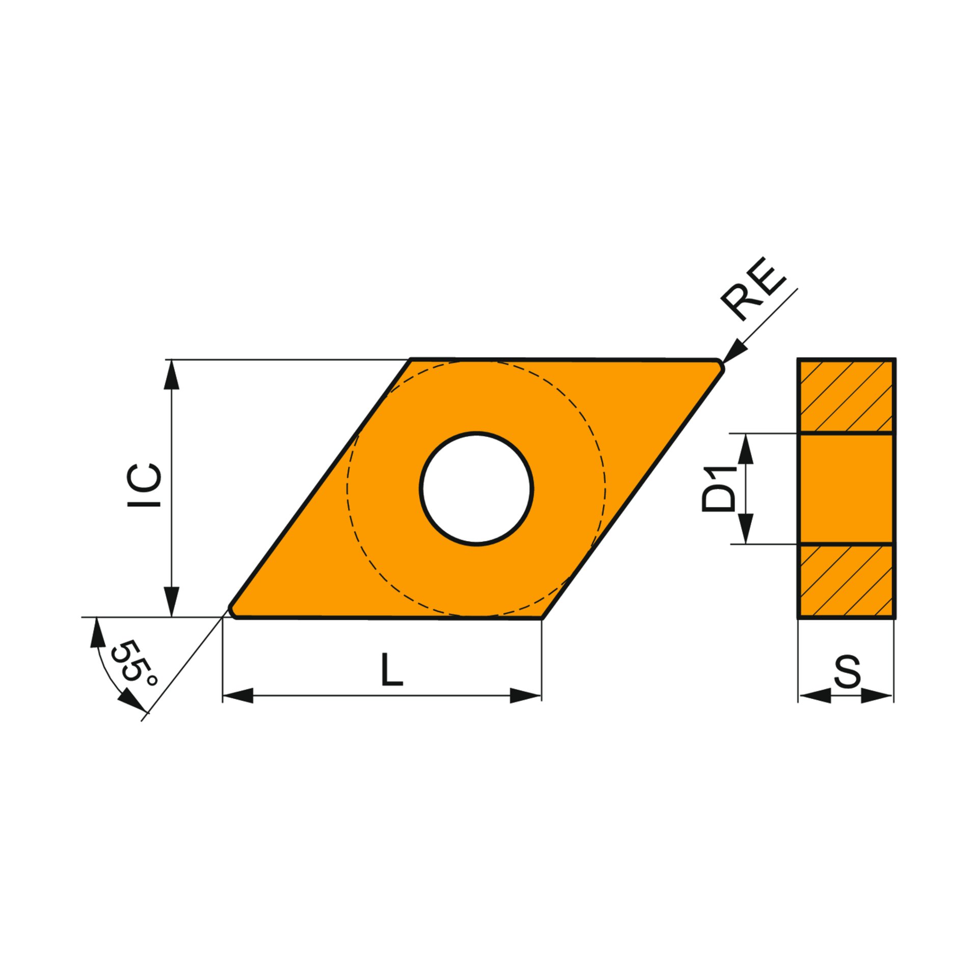 Drehwendeschneidplatte - Negativ DNMG 150608EL-SI:T9335 Produktbild img2 L