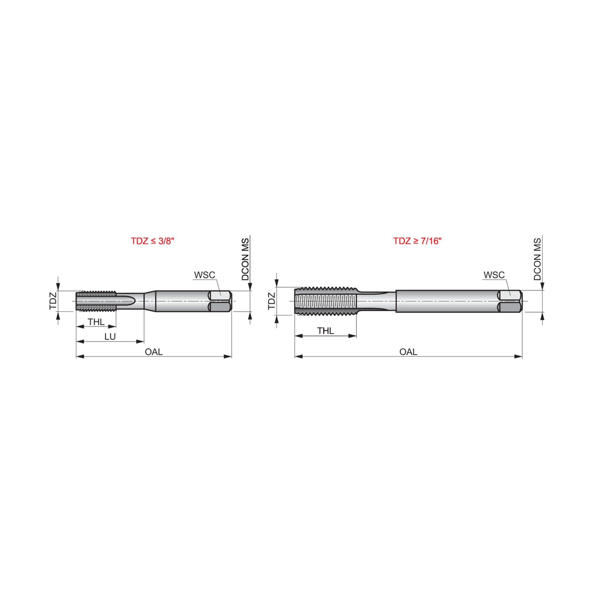 Gerade genuteter HSS Handgewindebohrer, UN, ISO Standard E5705/8X24NO3 Produktbild img3 L