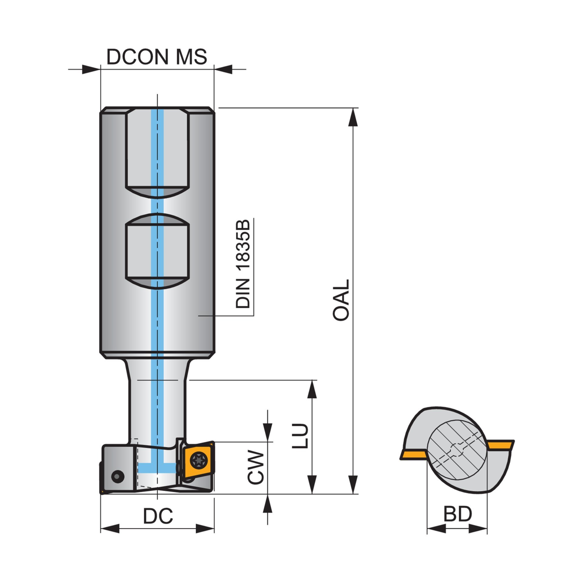 Dormer Pramet Schaftfräser - NutfräsenF-SCC Produktbild img4 L