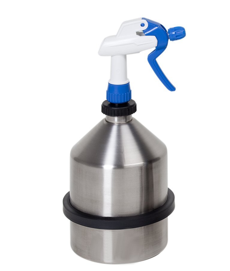 asecos Sprühkanne, polierter Edelstahl 1.4404, Inhalt 2,00Liter, Maße 158x158x345 mm Produktbild img1 L