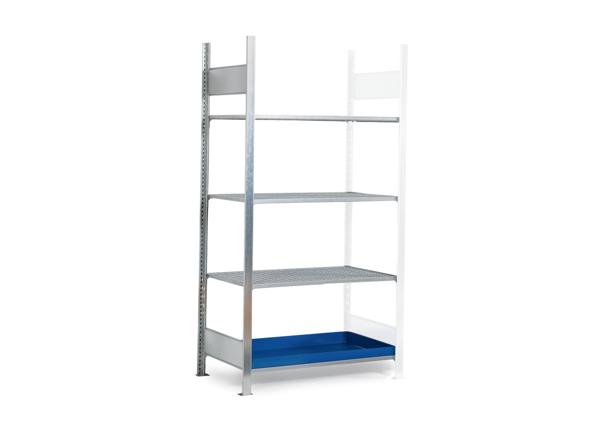 asecos Gefahrstoffregal (Anbauregal) REG 1044, verzinkter Stahl, Maße 1012x437x2000 mm Produktbild img1 L