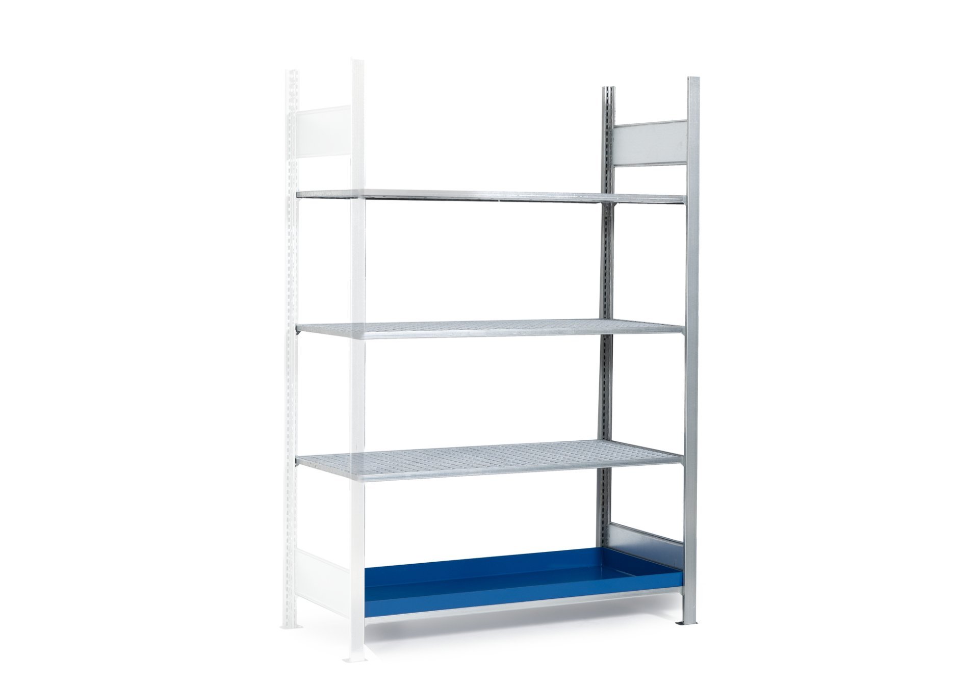 asecos Gefahrstoffregal (Anbauregal) REG 1364, verzinkter Stahl, Maße 1312x637x2000 mm Produktbild img1 L